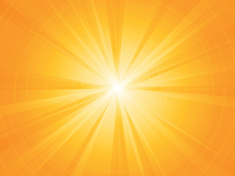 modern style yellow rays radial sun background