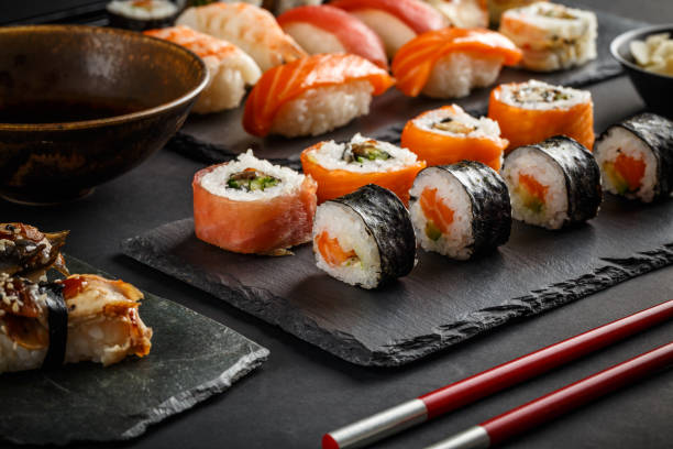 istock Various kinds of sushi 803108966