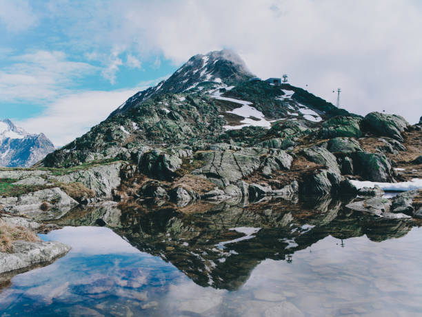 istock Majestic mountain lake in Switzerland. 803133990