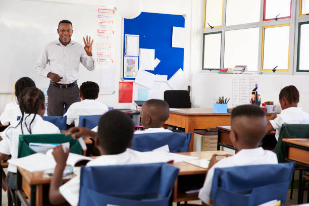 istock Teacher teaching an elementary school class of kids 803138900