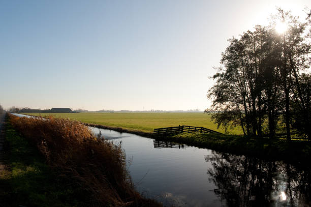 istock canal in a Dutch landscape 803155800