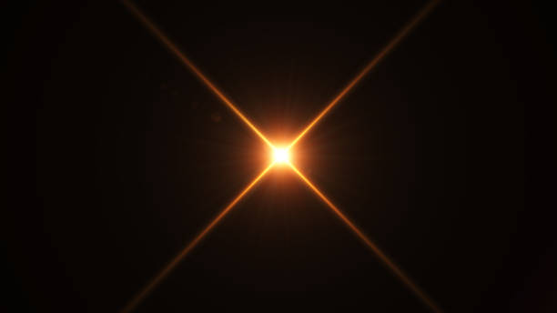 istock Realistic lens flares , Solar lens flare on black background 803166990