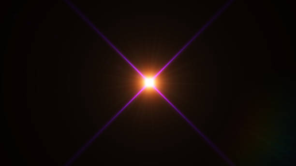 istock Realistic lens flares , Solar lens flare on black background 803167070