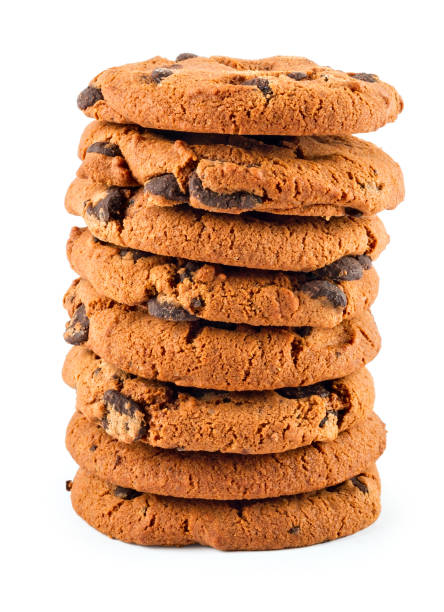 istock stack of chocolate chip cookies isolated on white 803168114