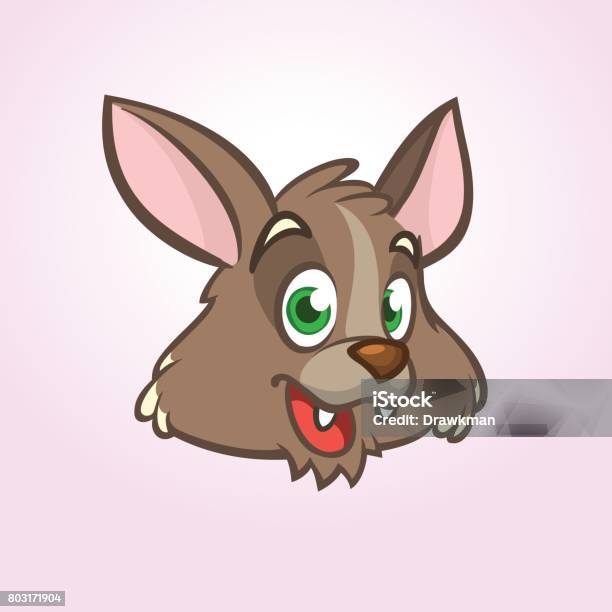 Cool Cartoon Wolf Head Or Werewolf Icon Vector Illustration Stock Illustration - Download Image Now