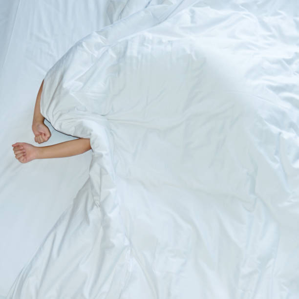 istock Top view of little boy sleeping 803200218