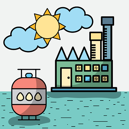 Ilustración de Gracias A La Fábrica Con Energía Hidráulica Redonda De Agua y más Vectores Libres de Derechos de Agua - iStock Ilustración de Gracias A La Fábrica Con Energía Hidráulica Redonda De Agua y más Vectores Libres de Derechos de Agua - iStock