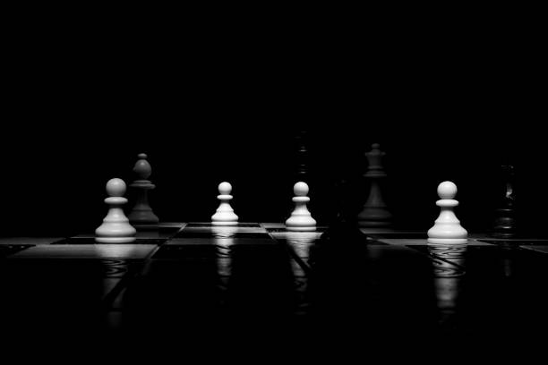 istock Chess photographed on a chessboard 803212498