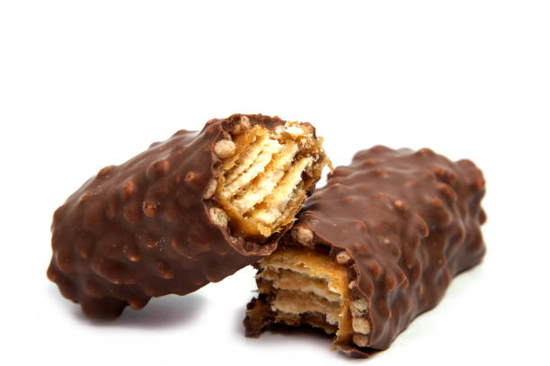 Chocolate candies isolated on white