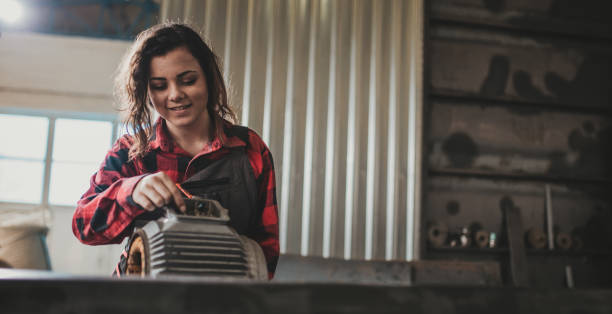 istock Woman mechanic 803220666