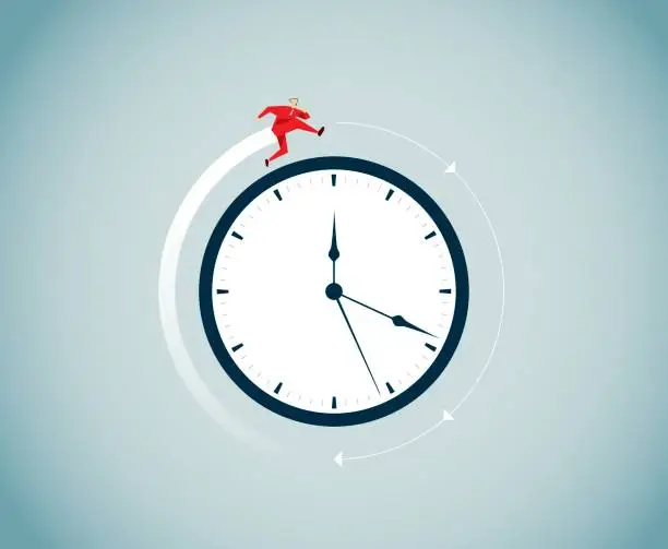 Vector illustration of time flies