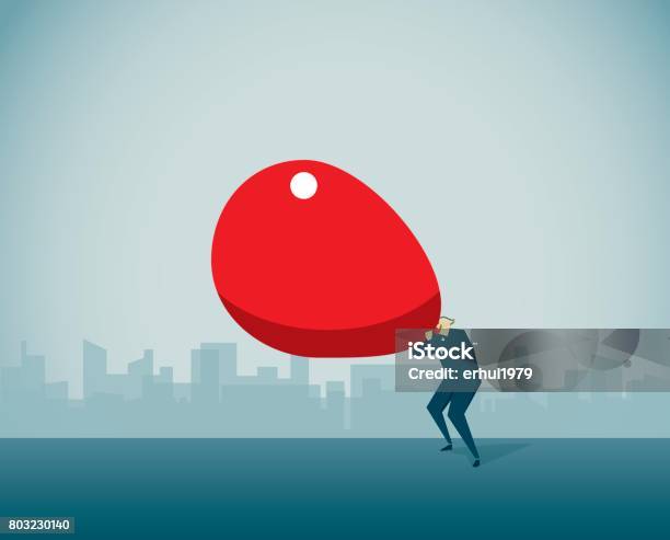 Infinitely Inflating Inflating Stock Illustration - Download Image Now - Balloon, Inflating ...