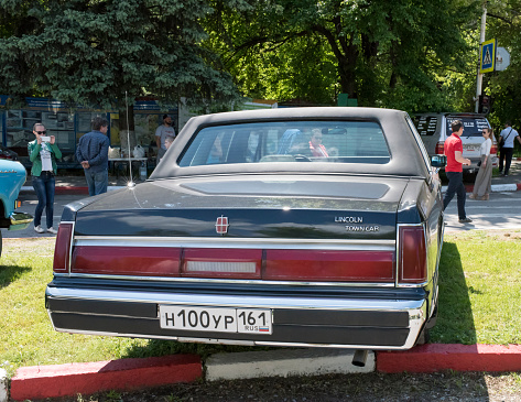 Rostov-on-Don, Russia - May 21,2017: Vintage car lincoln town car .In the park of Ostrovsky was held the next exhibition Retro Motor Show -2017