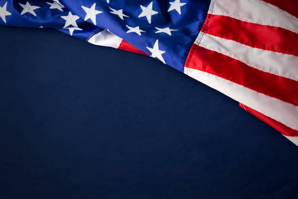 istock USA or american flag isolated on blue background with clipping path 803241662