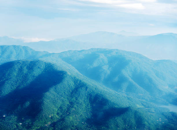 Aerial view of the mountains