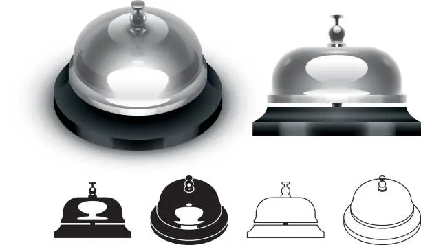 Vector illustration of Service bell