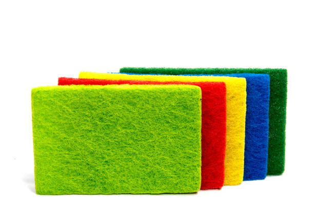 istock Top view of kitchen scourer pads isolated on white 803274058