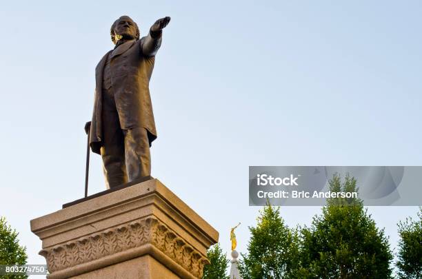 A By Statue Stock Photo - Download Image Now - Brigham Young University, Brigham Young - Religious Leader, Salt Lake City - Utah