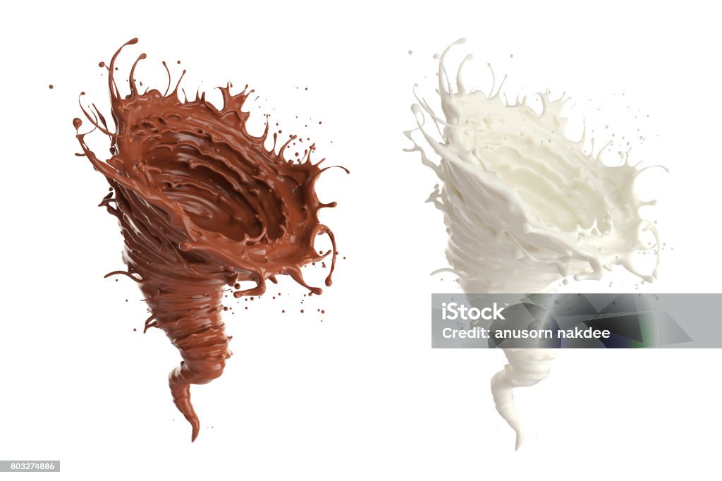 Forma de tempestade de chocolate e leite - Foto de stock de Chocolate royalty-free
