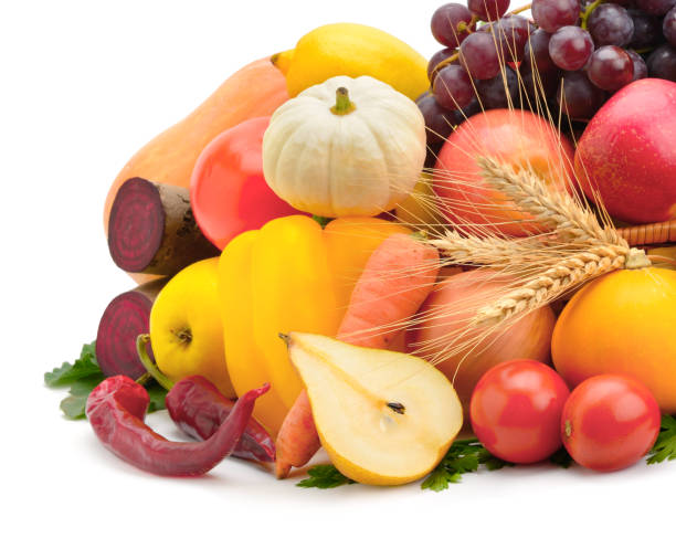 istock fruits and vegetables isolated on a white background 803284980