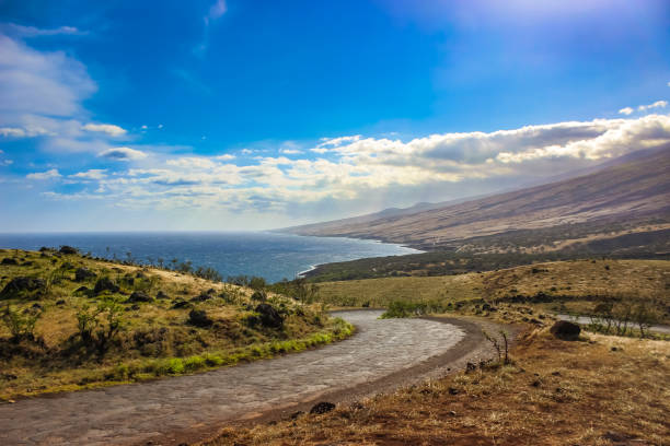 piilani 고속도로, 마우이 - hana maui sea scenics 뉴스 사진 이미지