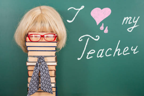 I love my Teacher, funny education concept