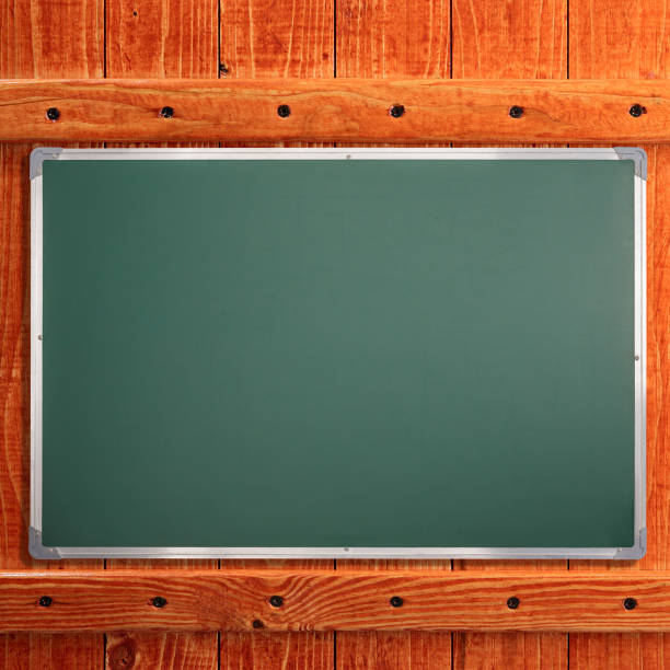istock Education theme. Chalkboard with copy space on wood background 803311926