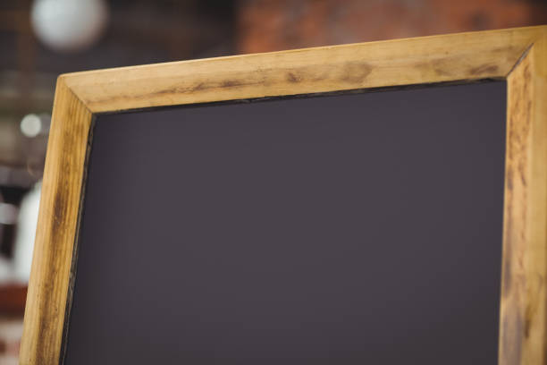 istock Close up view of a black chalk board 803317912