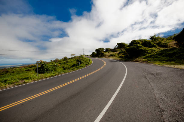 maui coastal road, hawaii islands coastal road to hana, famous ride. hana coast stock pictures, royalty-free photos & images