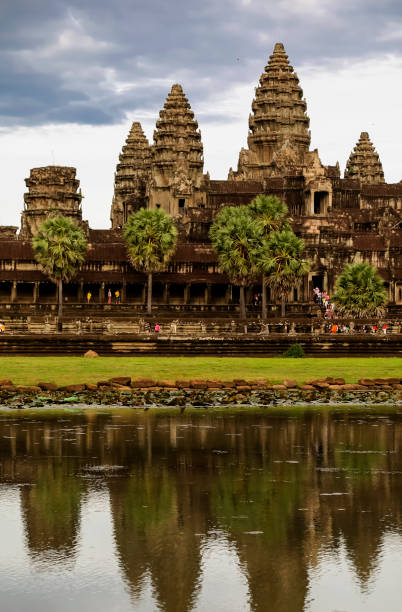 Angkor Wat Reflection Pool stock photo