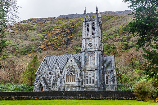 Kylemore’s Neo-Gothic Church in Connemara, Lemnaheltia, Co. Galway, Ireland