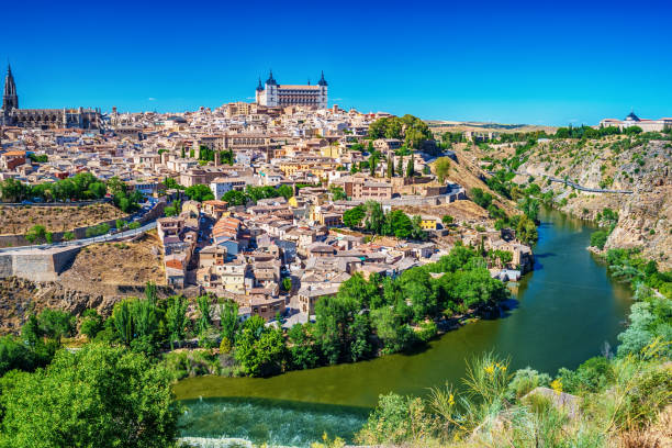 istock Aerial top view of Toledo, Spain 803406112