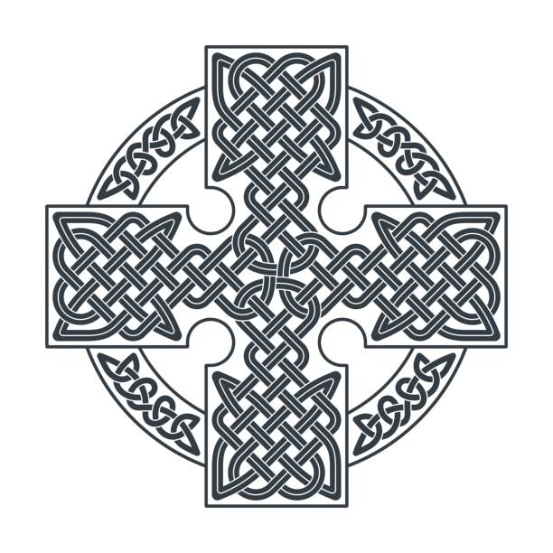 Vector celtic cross. Ethnic ornament Geometric design T-shirt pr Vector celtic cross. Ethnic ornament Geometric design T-shirt print Vector illustration celtic cross stock illustrations