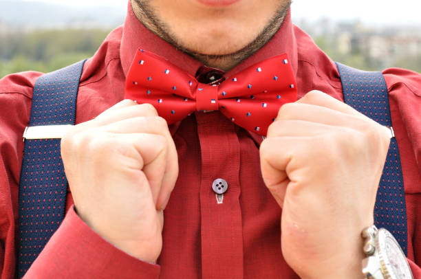 istock formal wear wedding red bow tied 803459406