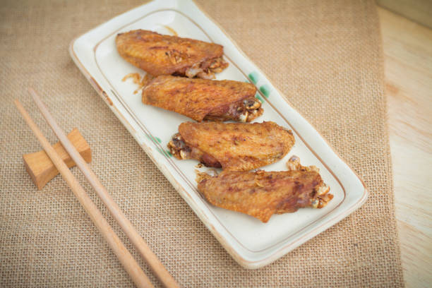 fried chicken wing on dish