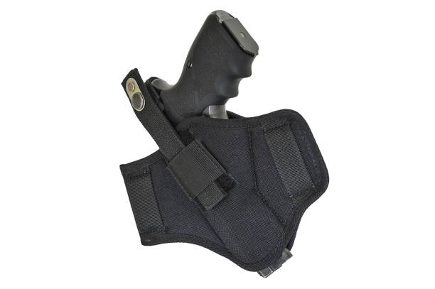 istock Handgun in the nylon holster. Isolated 803503156