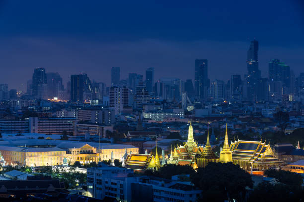 istock Aerial view Wat Phra Kaew (Thai word) in Bangkok. 803561678
