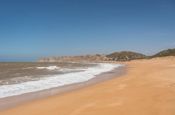 istock Atlantic ocean sand beach on central Morocco, near Safi town. 803577740