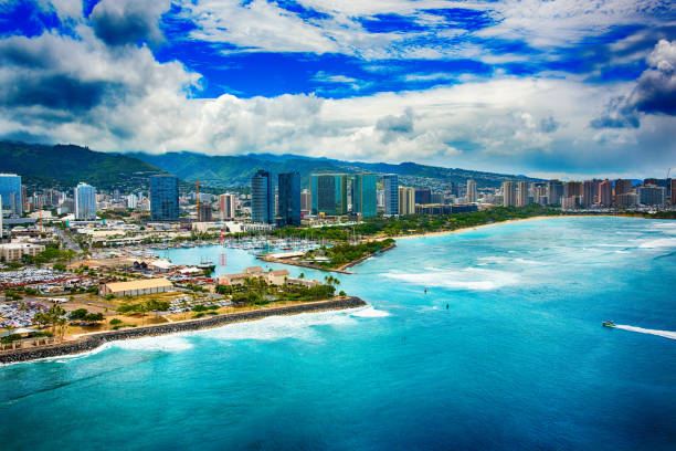istock Aerial View of Downtown Honolulu Hawaii 803588474
