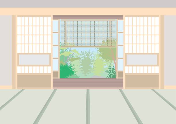 istock Illustration of interior / Japanese-style room 803594574