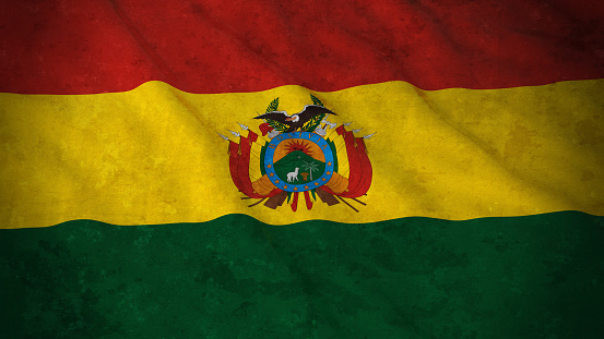 Grunge Flag of Bolivia - Dirty Bolivian Flag 3D Illustration