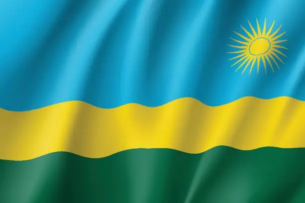 Vector illustration of Vector national flag of Rwanda.