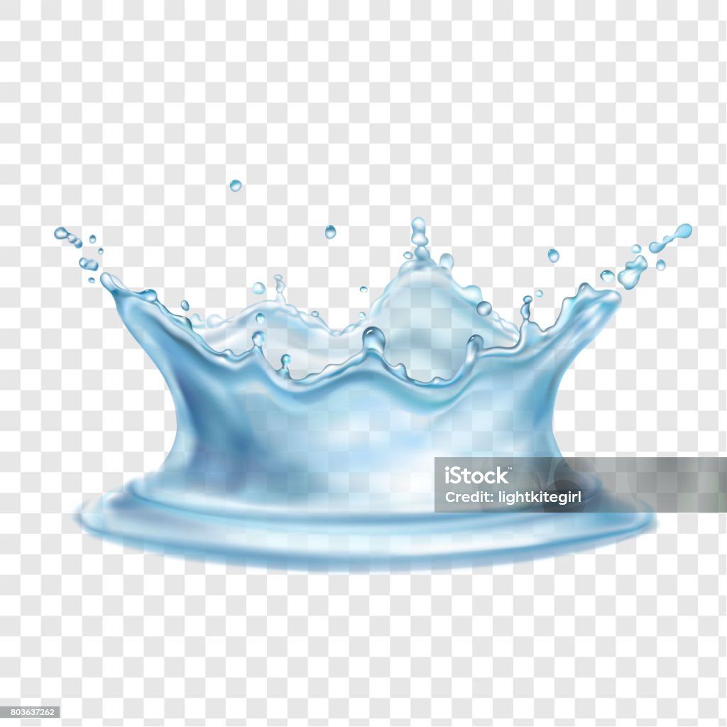 Water splash with transparency realistic vector Water splash with transparency realistic vector illustration Water stock vector