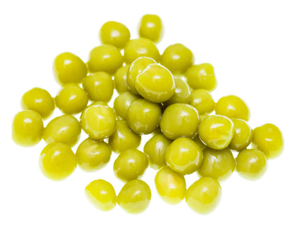 istock Pickled green peas isolated on white background 803639834