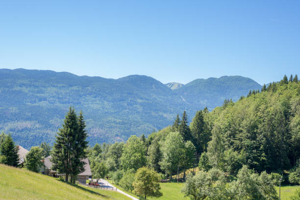 istock Landscape. Small mountain village 803643552