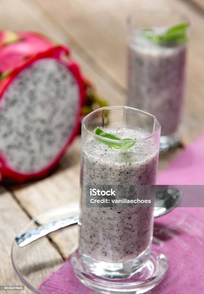 Pitaya or Dragon fruit smoothies Pitaya or Dragon fruit smoothies by fresh ingredient Pitaya Stock Photo