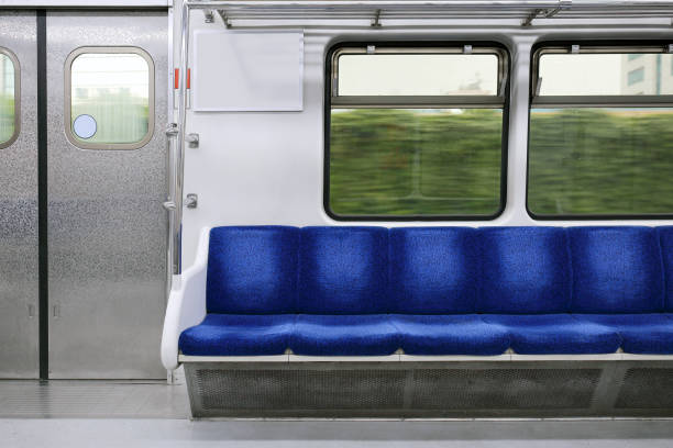 subway - vehicle seat imagens e fotografias de stock