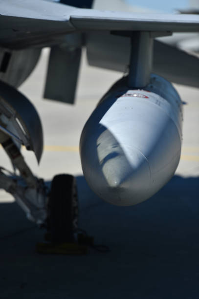 istock Fighter aircraft detail on the runway 803663292
