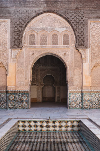 istock Inner courtyard of the Ben Youssef Medersa 803666530
