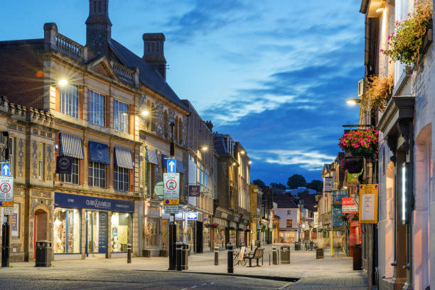 Winchester, UK. 25th June 2017. The streets of Winchester City centre are quiet at the end of the day on a warm Sunday evening.